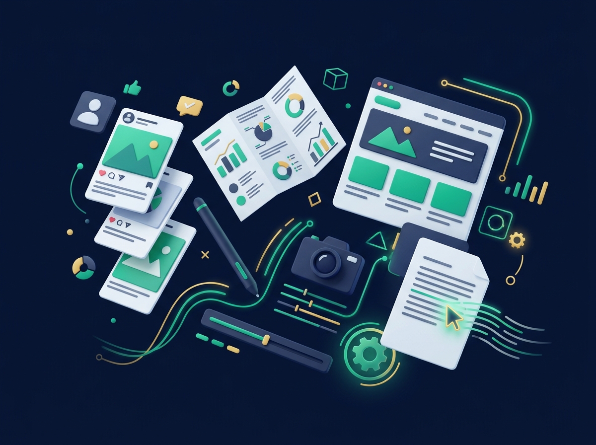 Criação de conteúdo digital e soluções empresariais.